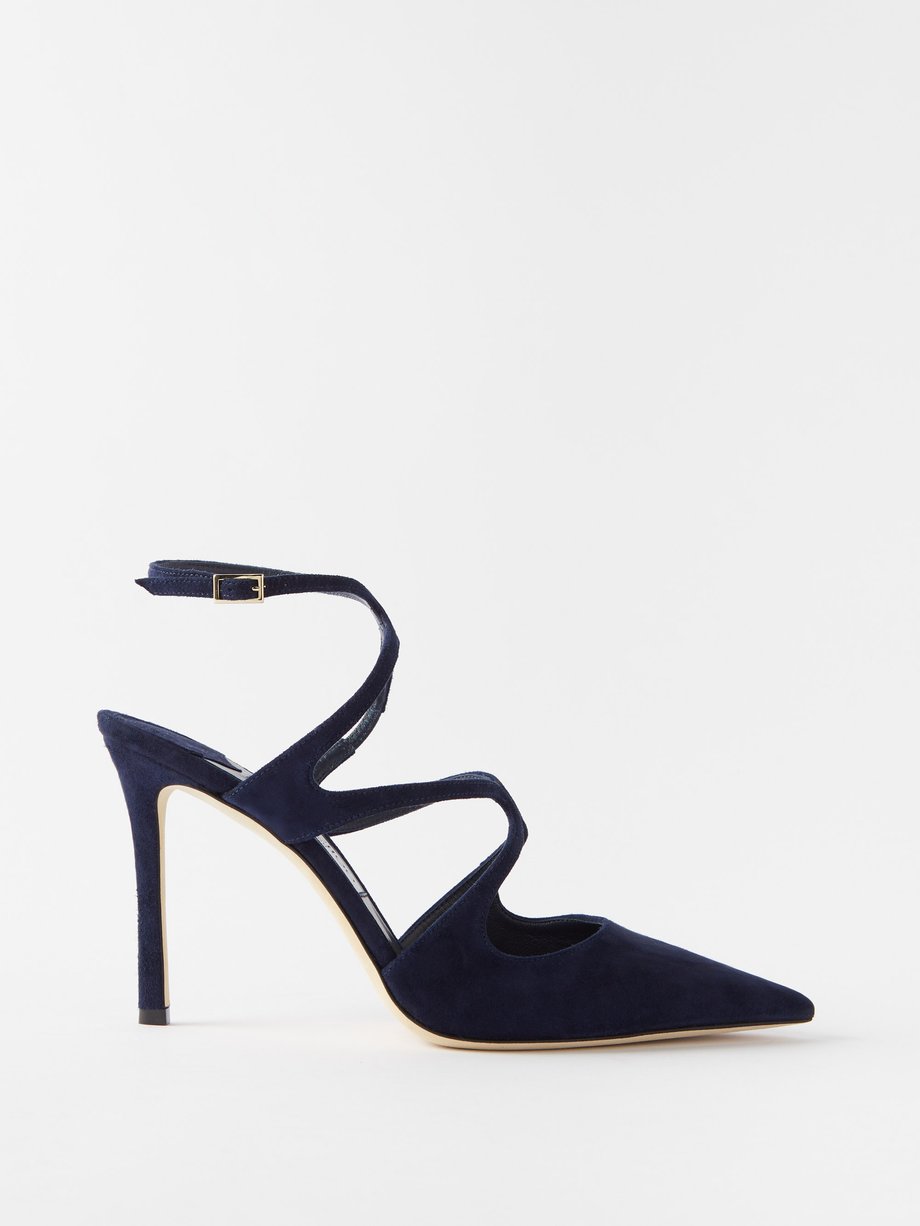 Navy Azia 95 suede pumps | Jimmy Choo | MATCHESFASHION US