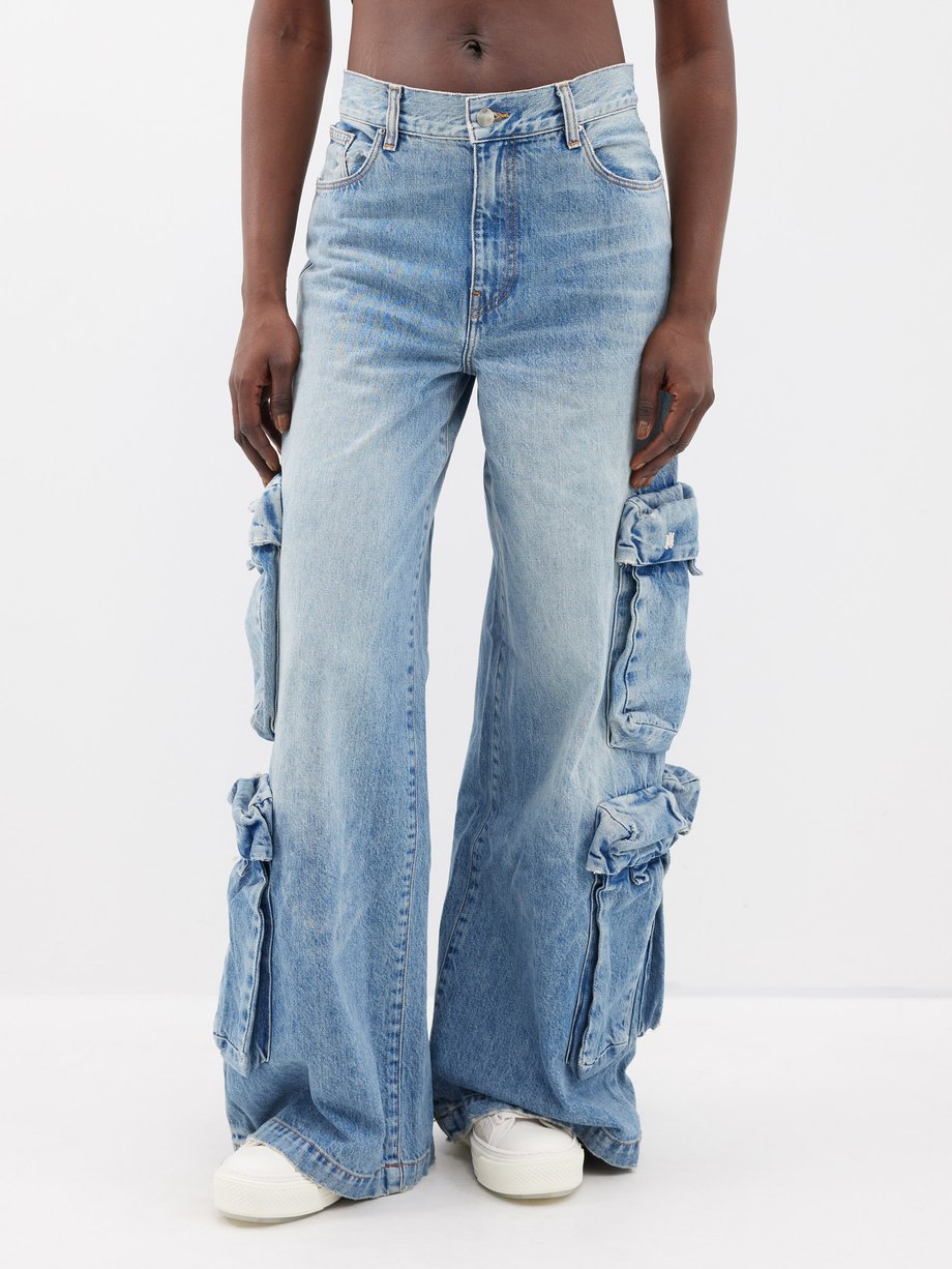 Blue Wide-leg cargo-pocket jeans | Amiri | MATCHESFASHION AU