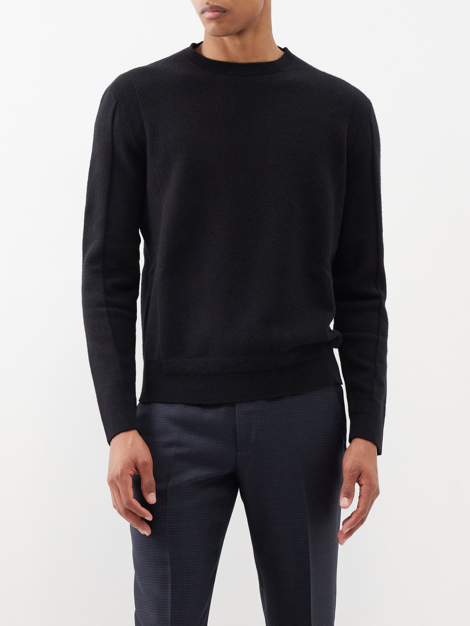 Black Crewneck wool-blend sweater | ZEGNA | MATCHESFASHION US