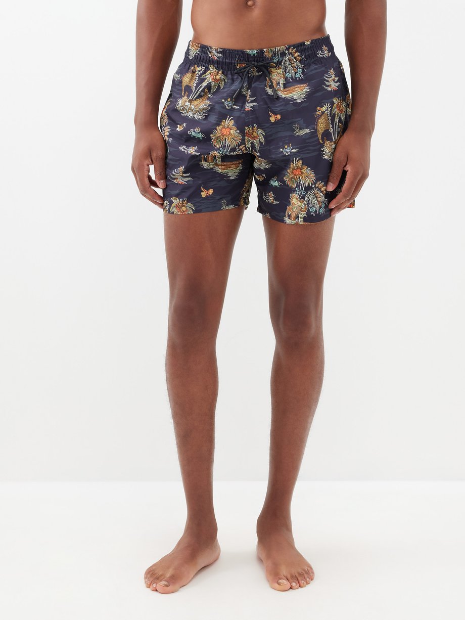 Navy Island Life-print swim shorts | Etro | MATCHES UK