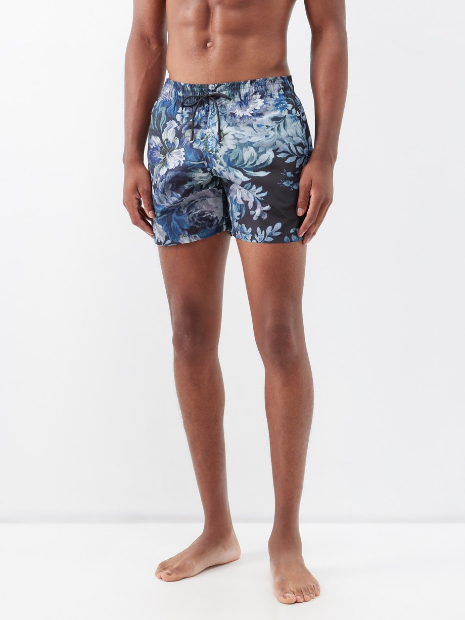 Navy Floral-print swim shorts | Etro | MATCHES UK