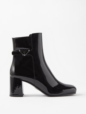 Prada Tronchetti 65 patent-leather ankle boots