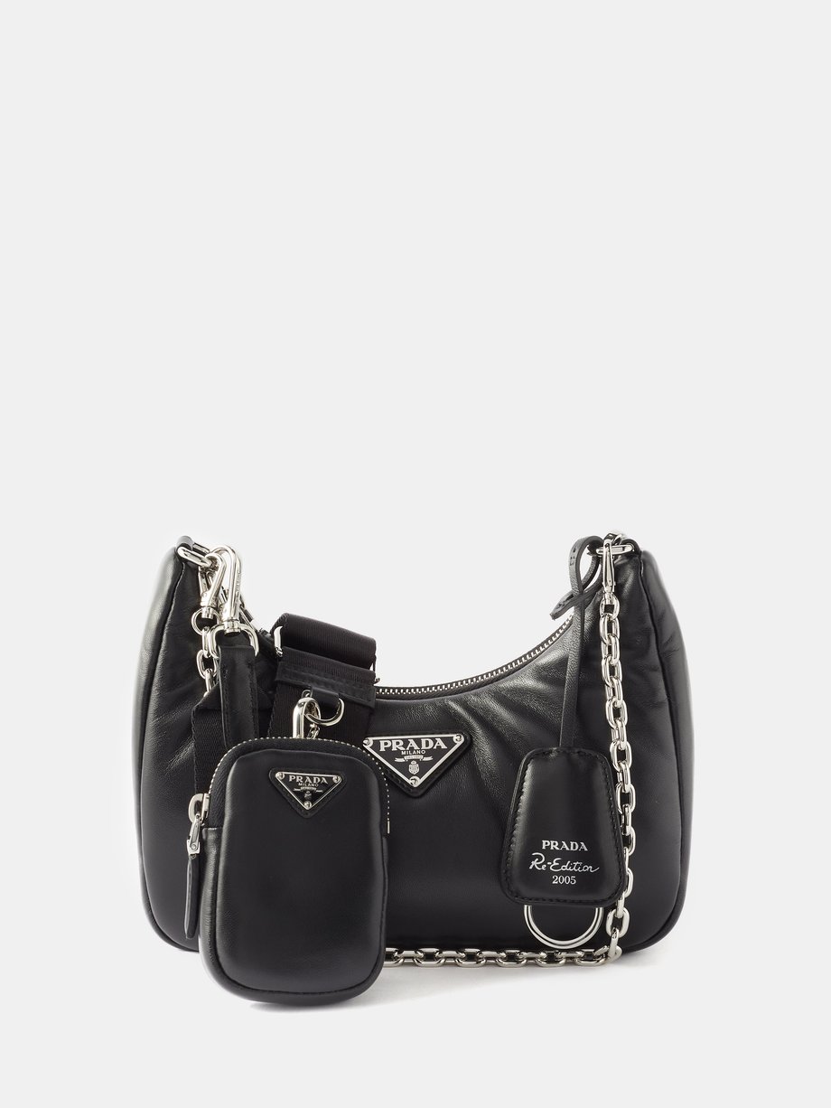 Black Re-Edition padded leather shoulder bag | Prada | MATCHESFASHION US