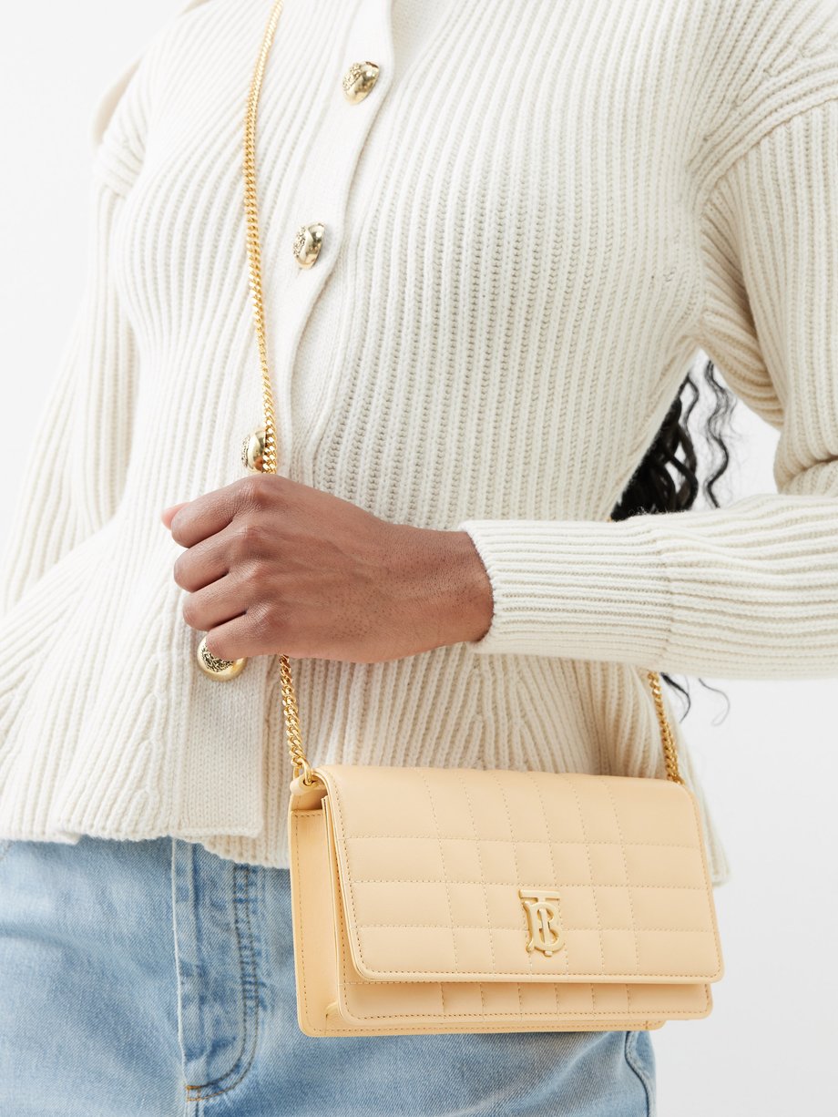 Beige Lola quilted-leather shoulder bag | Burberry | MATCHES UK