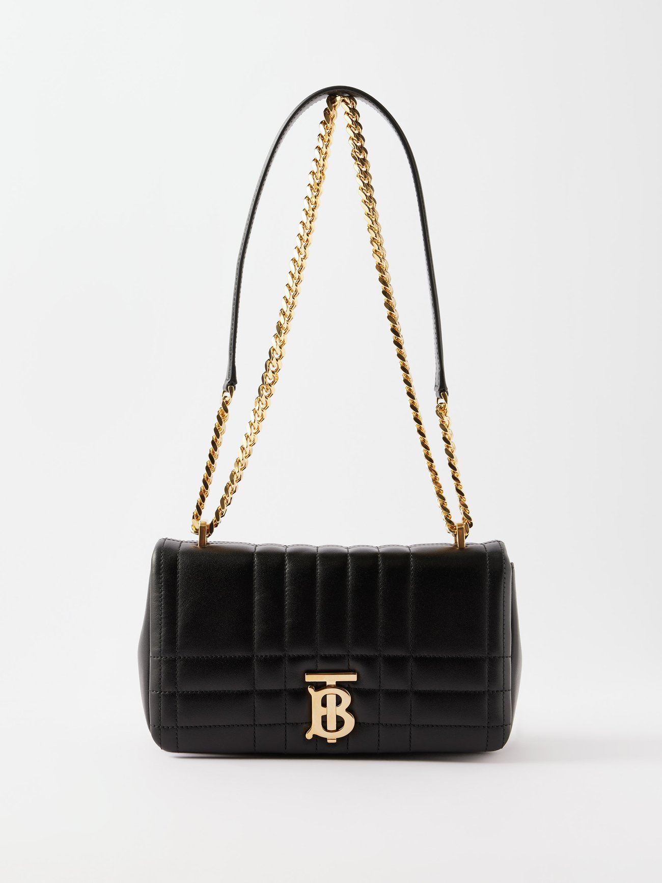 BURBERRY Lola Small Quilted Leather Shoulder Bag Black