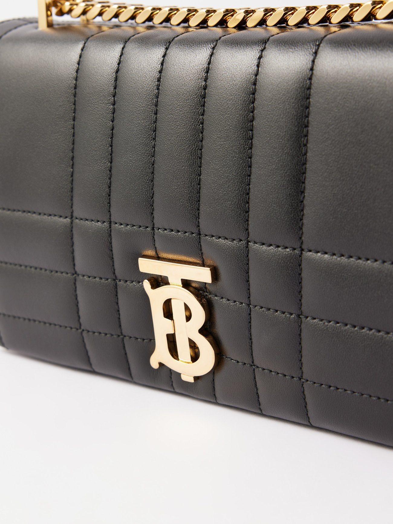 Burberry Lola Quilted Mini Shoulder Bag in Black