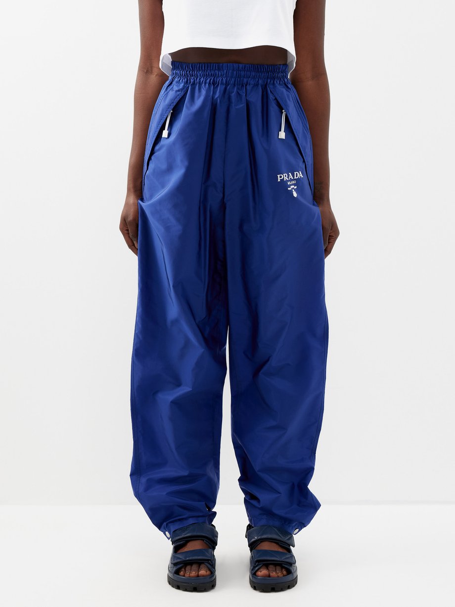 Blue Re-Nylon logo-print track pants | Prada | MATCHESFASHION UK