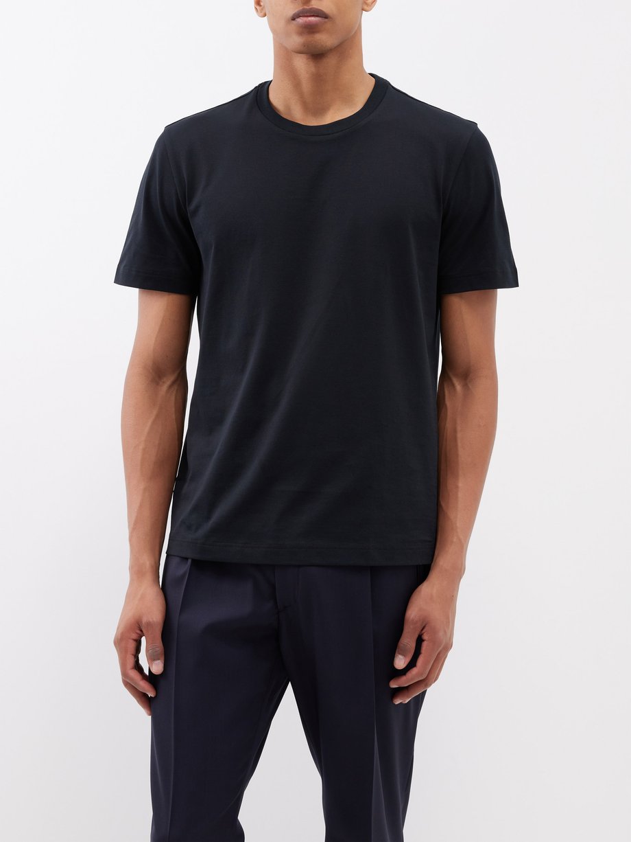 Black Cotton-jersey T-shirt | Brioni | MATCHES US