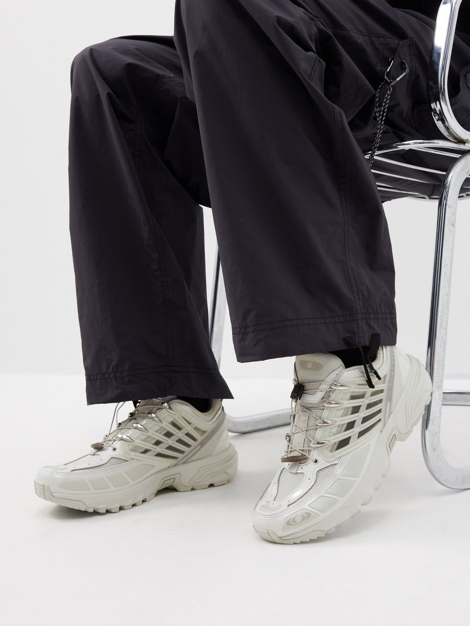 Grey ACS Pro rubber and mesh trainers | MM6 Maison Margiela