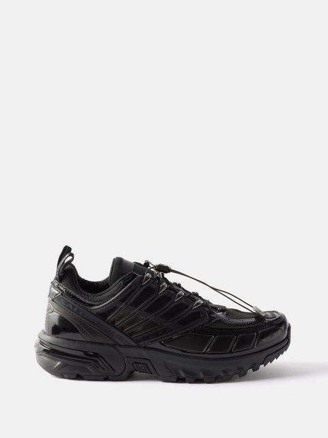 Black ACS Pro rubber and mesh trainers | MM6 Maison Margiela