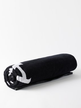 ALAÏA Logo-jacquard cotton-terry towel