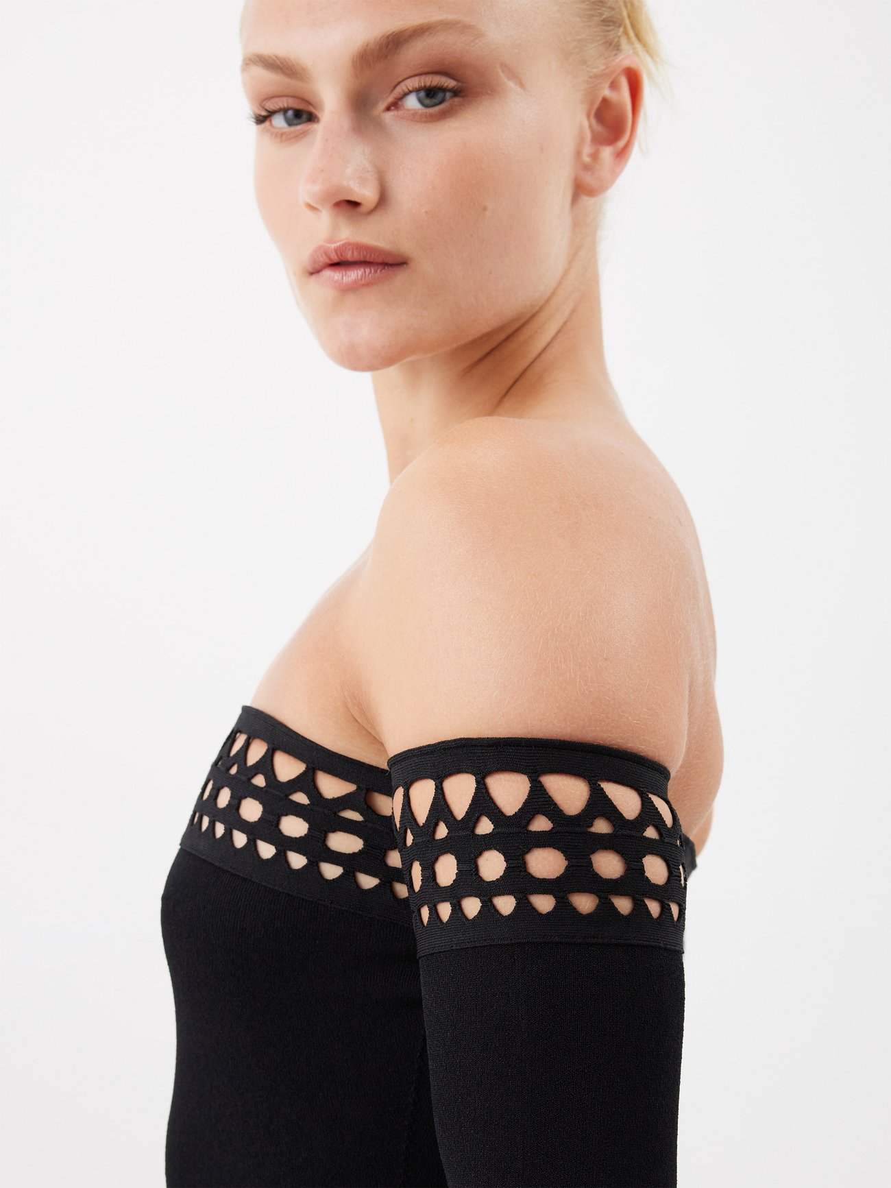 ALAÏA Archetypes convertible off-the-shoulder stretch-knit bodysuit