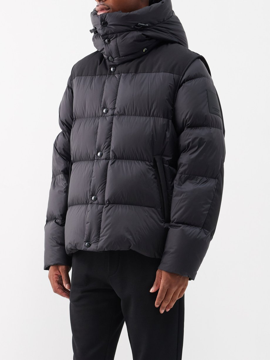 Black Detachable-sleeve quilted down jacket | Burberry | MATCHESFASHION AU