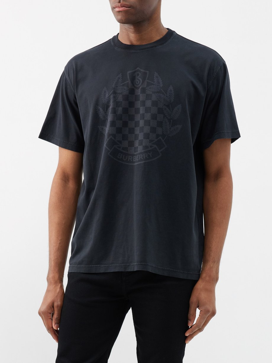 Black Logo-print cotton-jersey T-shirt | Burberry | MATCHES UK
