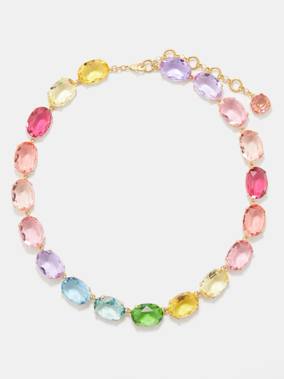 Rainbow Swarovski Crystal Necklace | Bead Dazzling