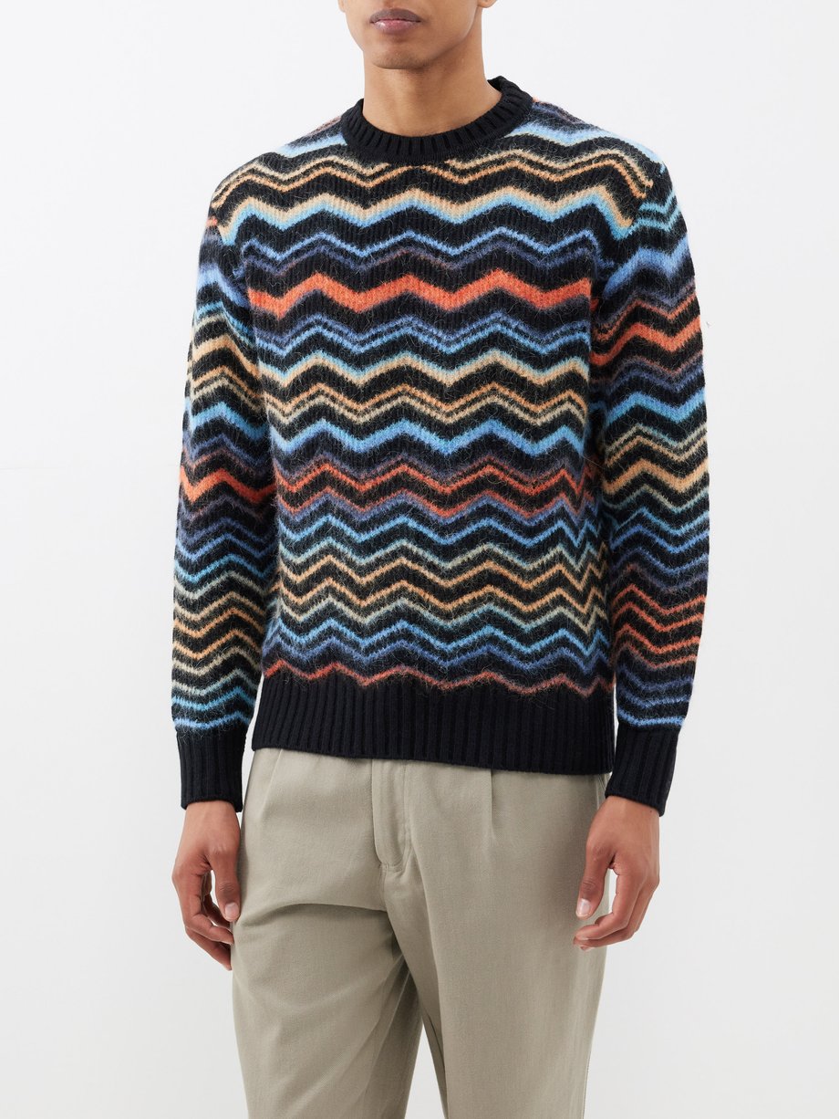 Print Zigzag intarsia-knit sweater | Missoni | MATCHESFASHION UK