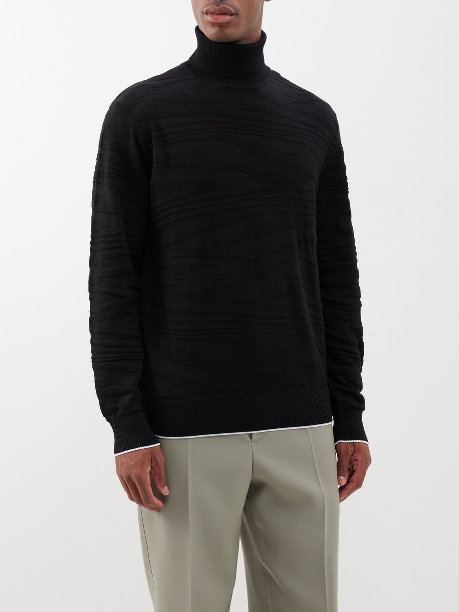 Black Macro Space jacquard wool blend sweater | Missoni | MATCHESFASHION UK