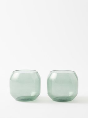 R+D.LAB Set of two Velasca Acqua glass tumblers
