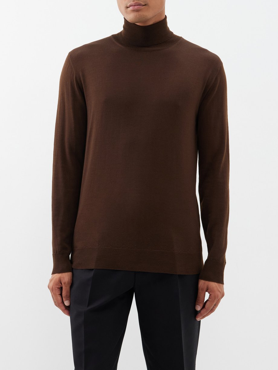 Brown Camio Brunal roll-neck wool sweater | Barena Venezia | MATCHES UK