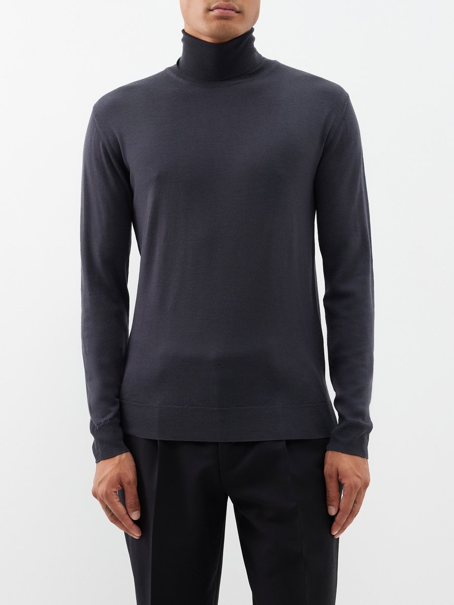 Navy Camio Brunal roll-neck wool sweater | Barena Venezia ...