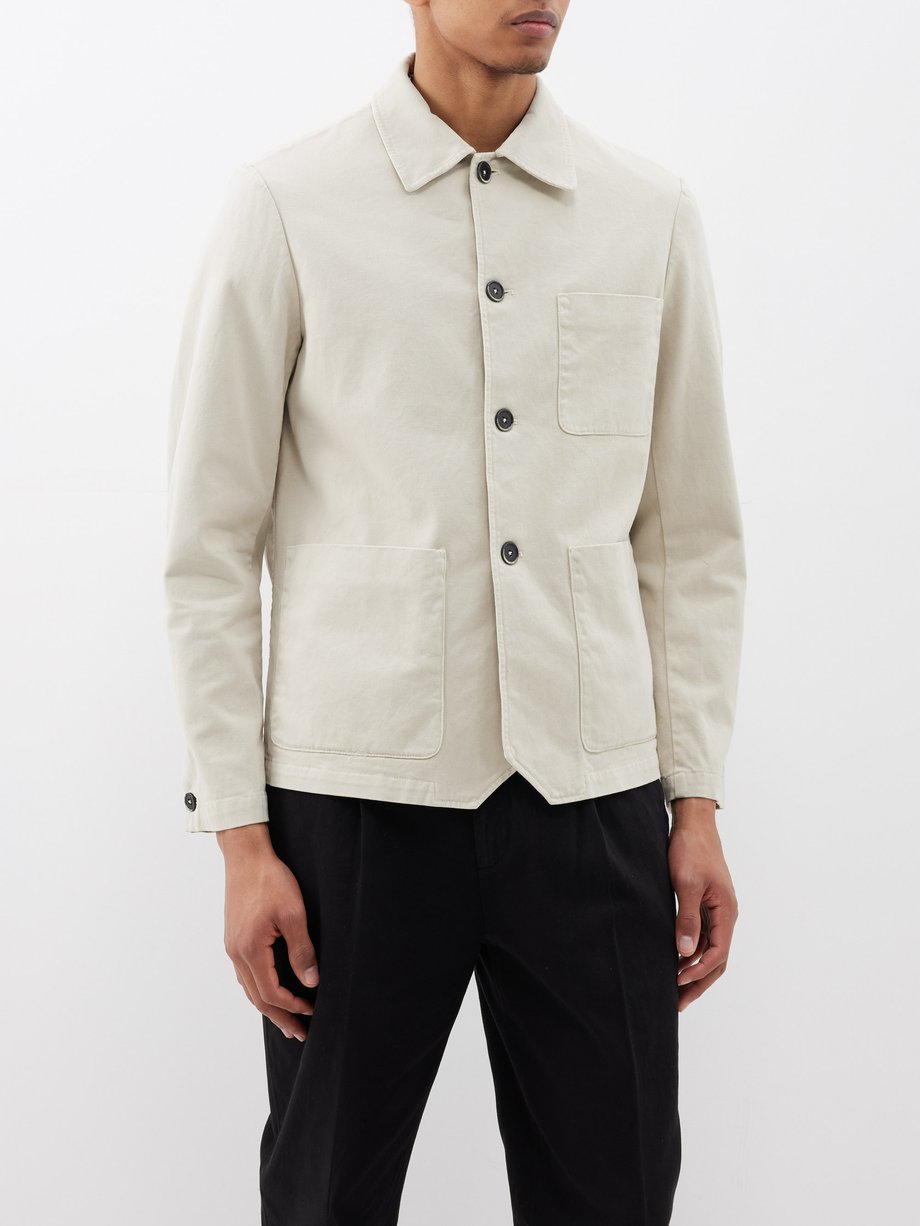 Neutral Visal cotton-blend twill suit jacket | Barena Venezia ...
