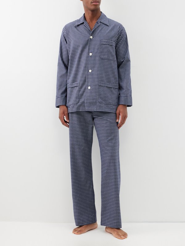 Derek Rose Braemar checked-cotton pyjamas