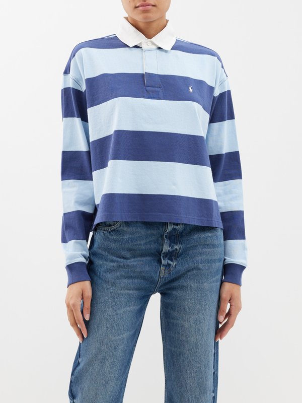 Striped cotton rugby shirt video