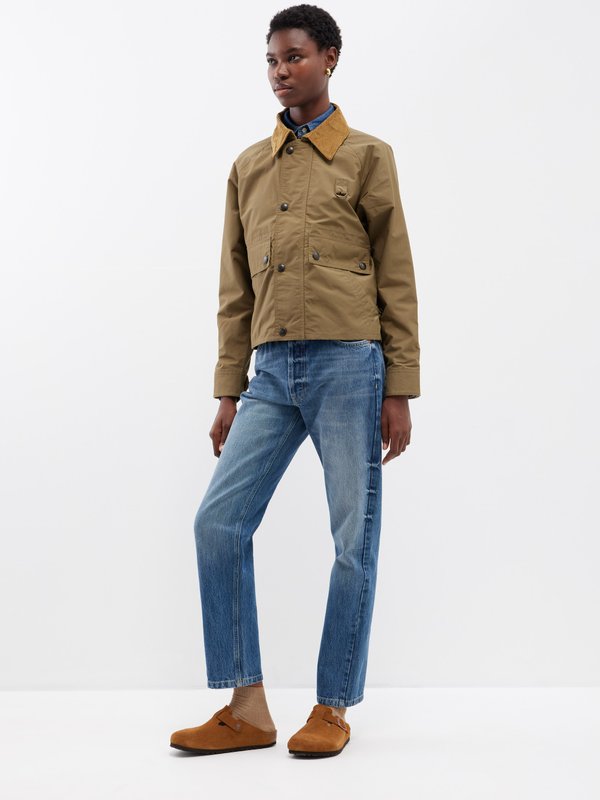 Brown Corduroy-collar cotton-blend utility jacket | Polo Ralph