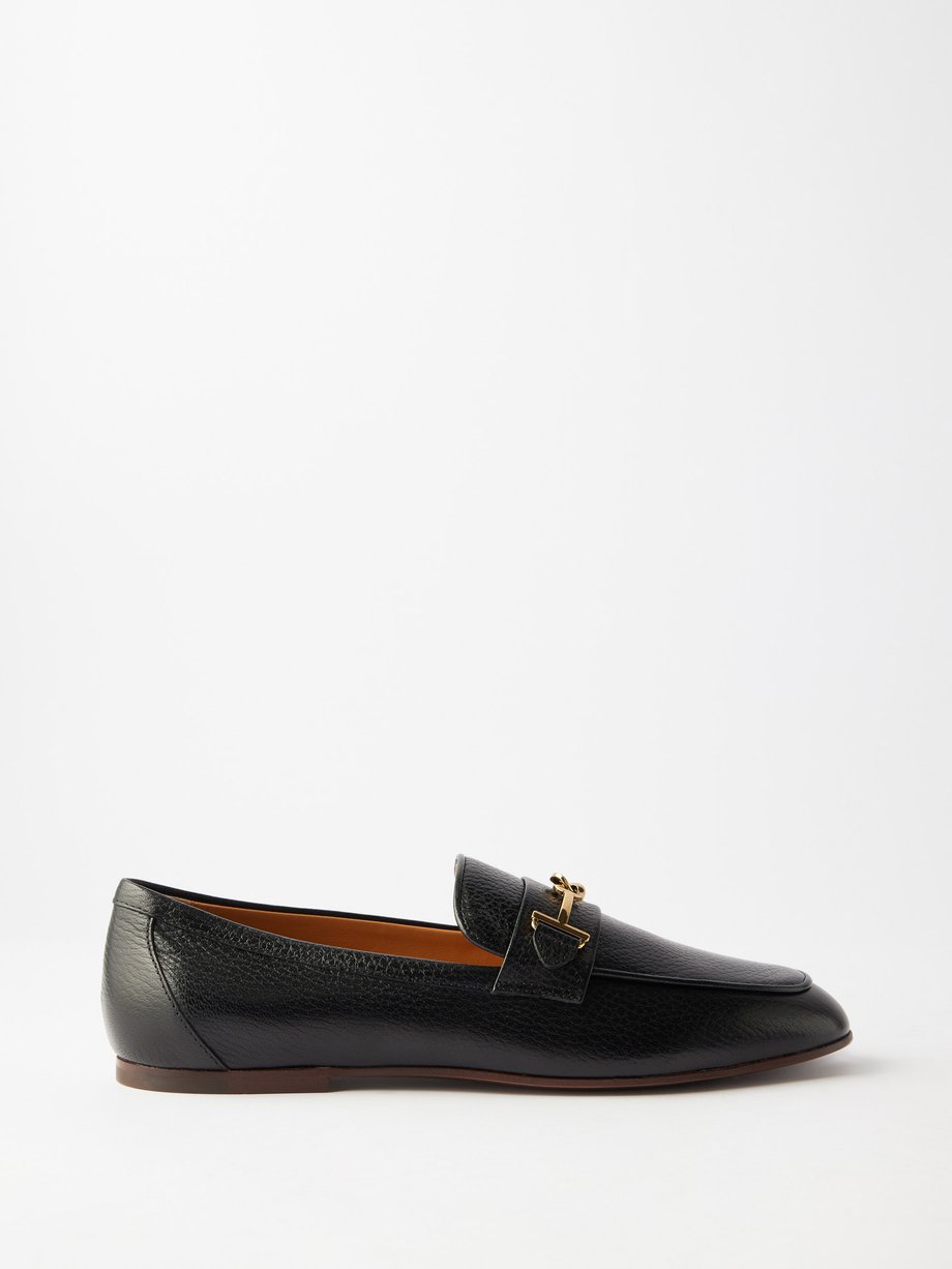 Tod's Tod's Buckled grained-leather loafers Black｜MATCHESFASHION（マッチズ ...