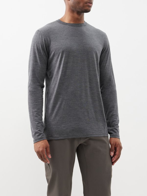 Grey Frame wool-blend long-sleeved T-shirt | Veilance | MATCHES UK
