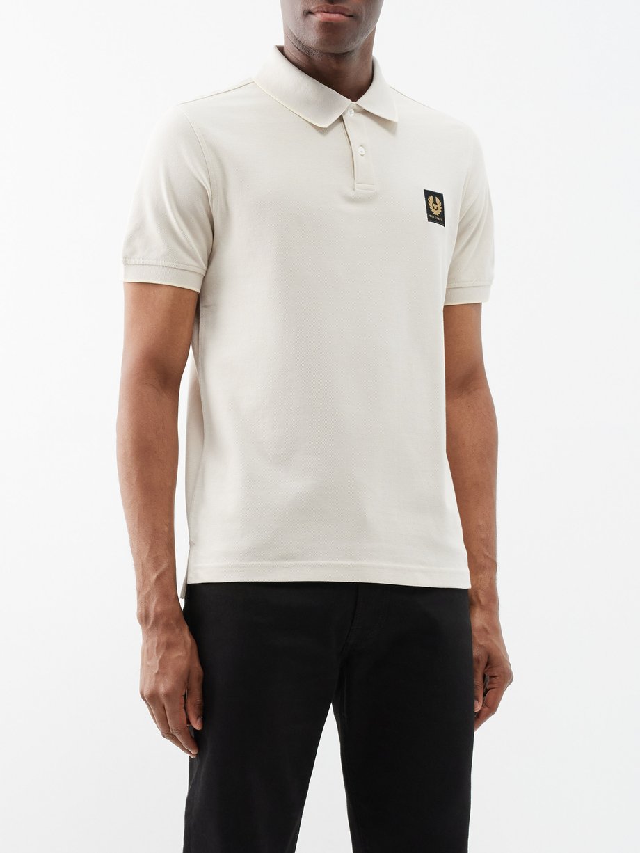 Neutral Logo-patch cotton-piqué polo shirt | Belstaff | MATCHESFASHION US