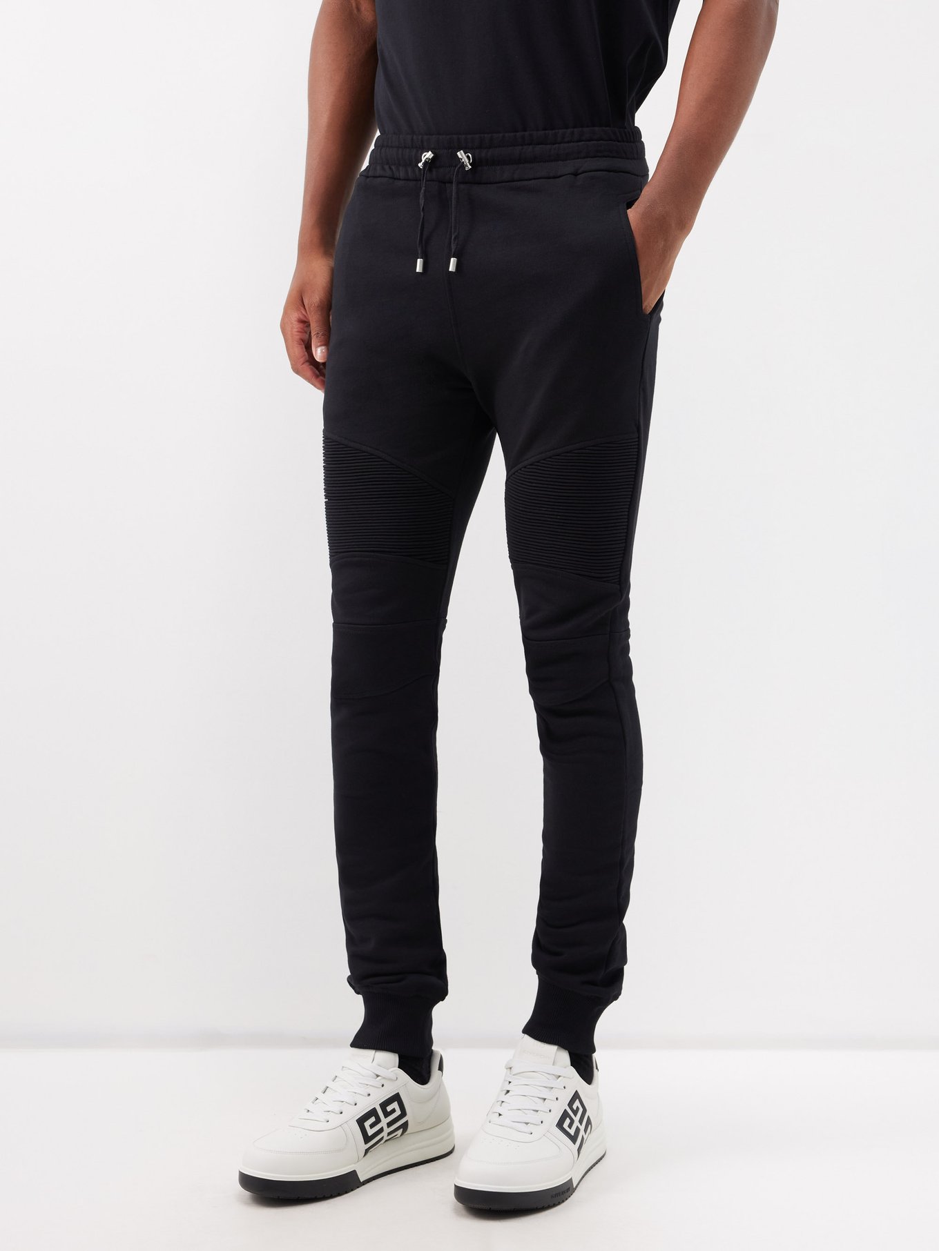 vedhæng en sælger Hotel Black Logo-print organic cotton track pants | Balmain | MATCHESFASHION US