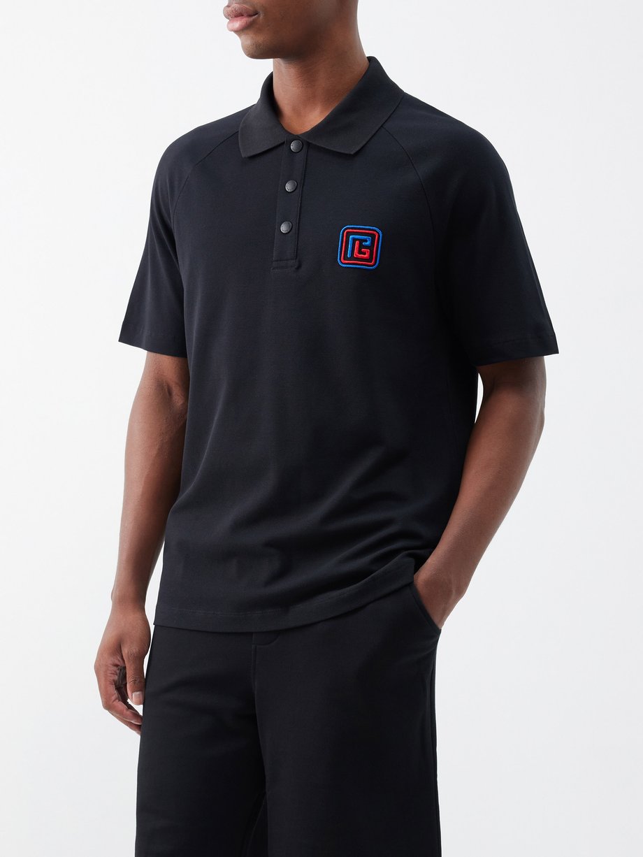 Balmain Men's Pb-embroidered Polo Shirt
