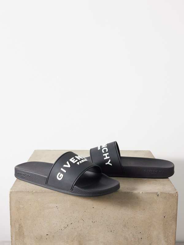 Givenchy Logo-embossed rubber slides
