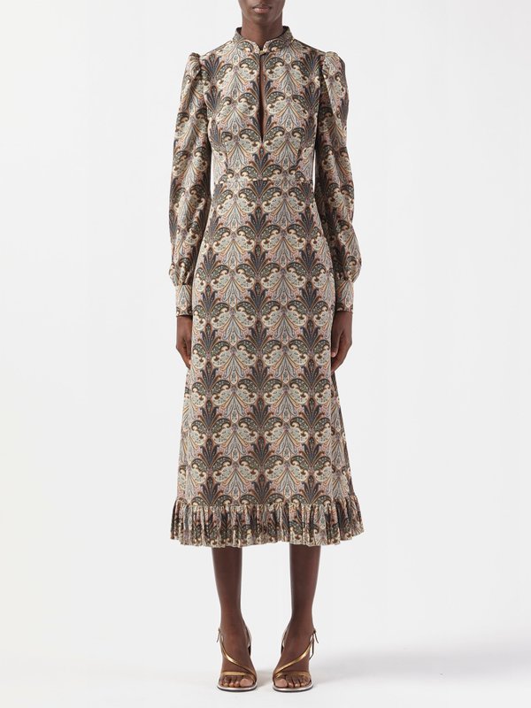 Etro Paisley-print crepe midi dress