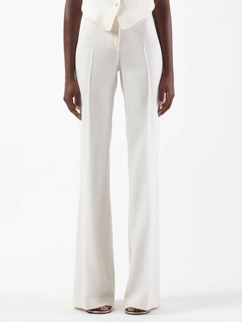ETRO cropped high-rise trousers - White