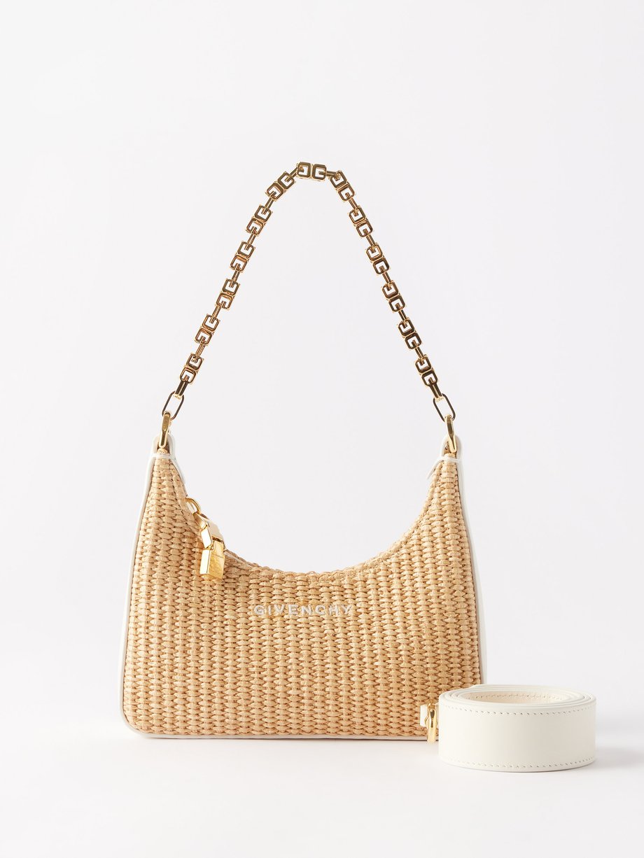 Beige Moon small raffia shoulder bag | Givenchy | MATCHESFASHION UK
