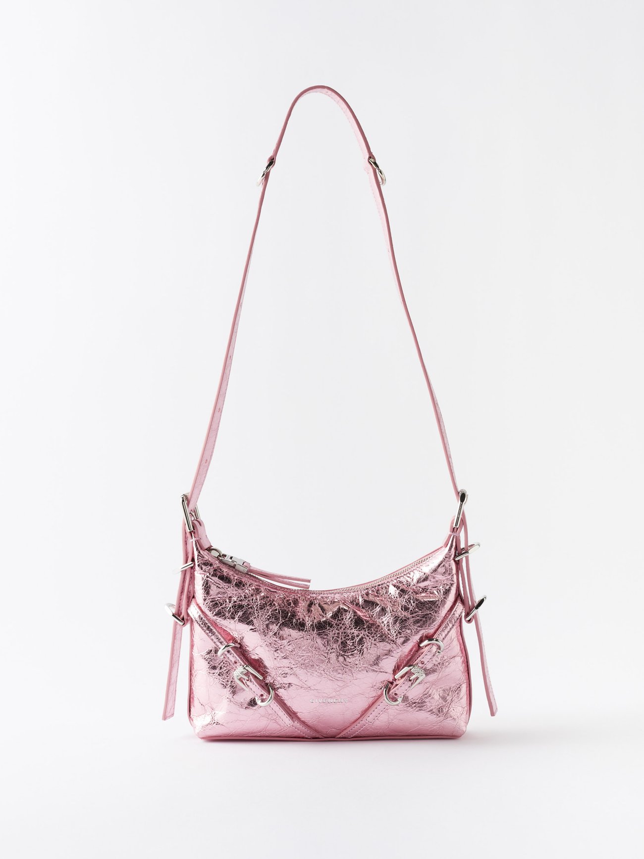 Pink Voyou mini leather shoulder bag | Givenchy | MATCHESFASHION US