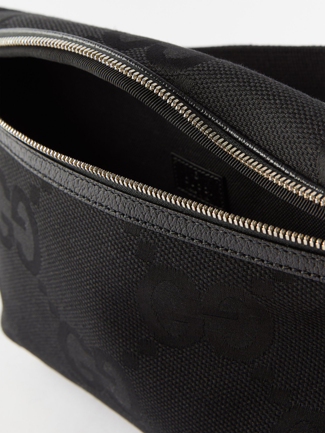 Jumbo GG belt bag in black GG canvas