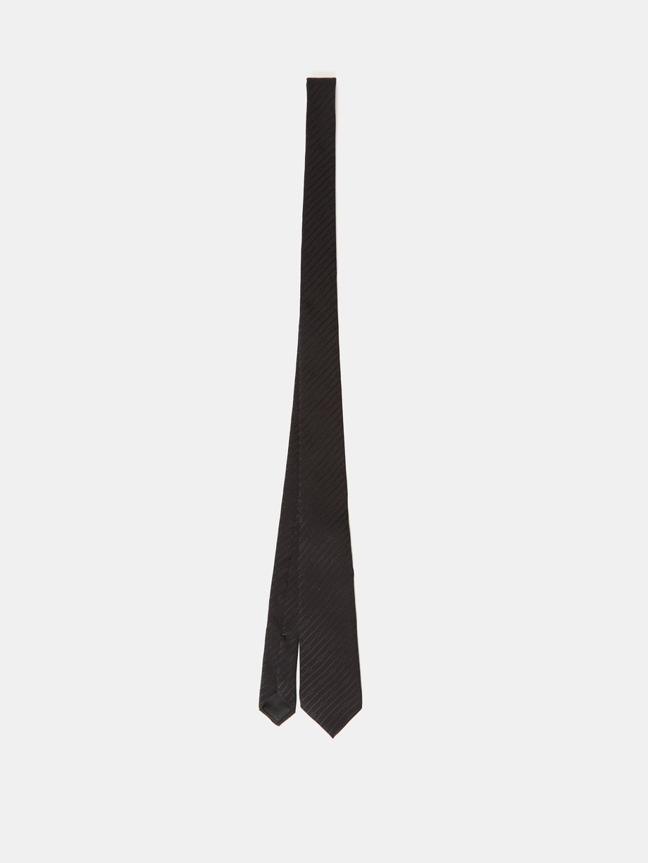 Black GG-jacquard silk-twill tie | Gucci | MATCHES UK