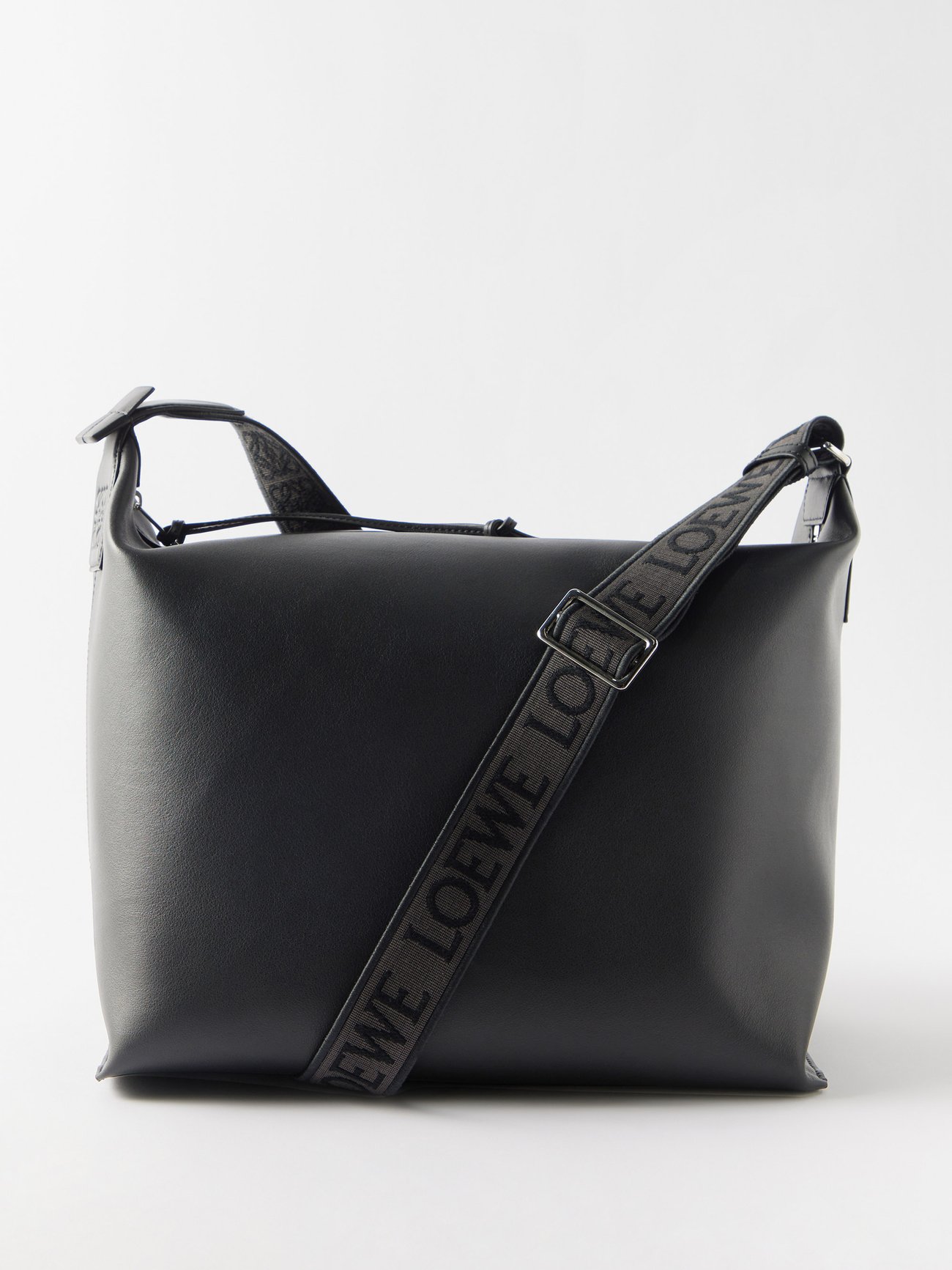 Loewe Cubi Small Leather Crossbody Bag in Black for Men