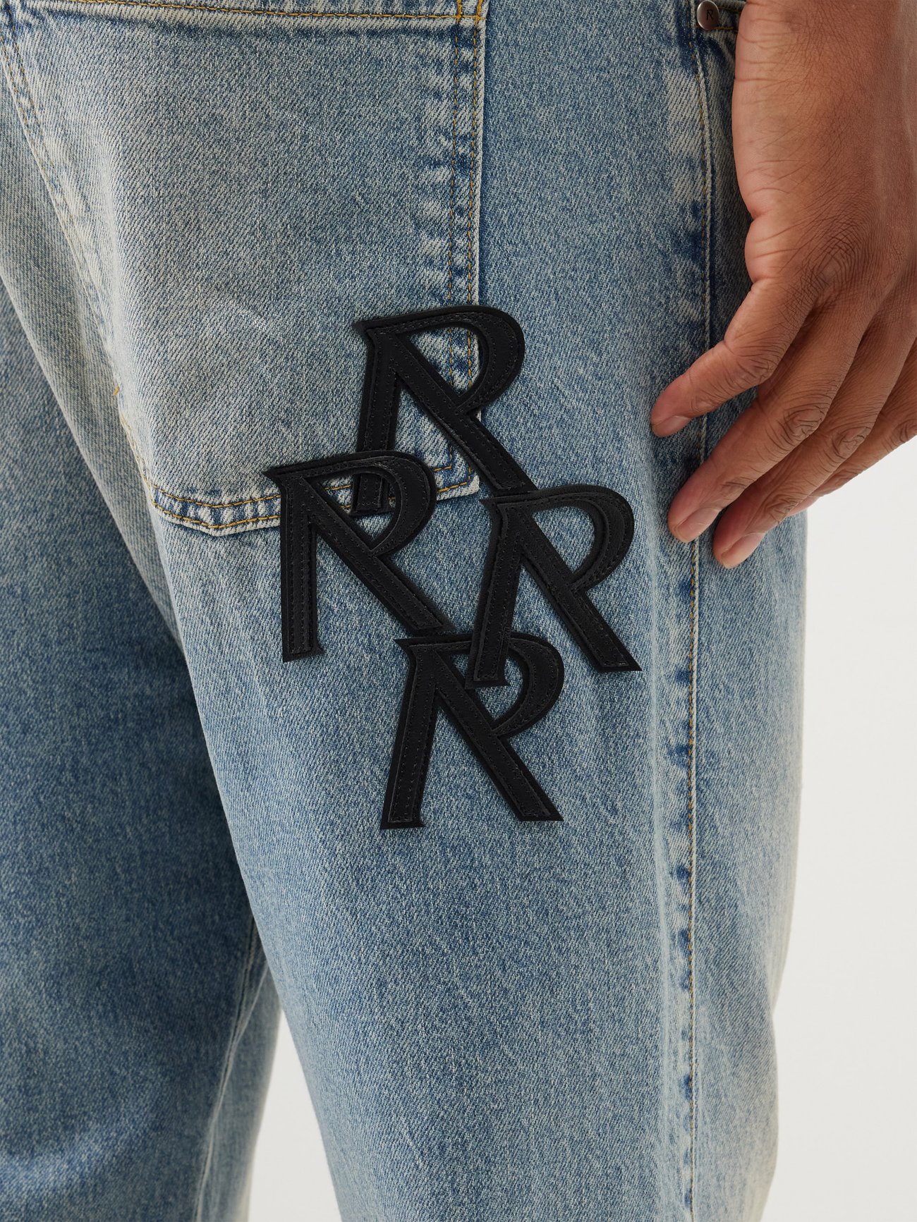 Represent Men's R3 Monogram Baggy Jeans