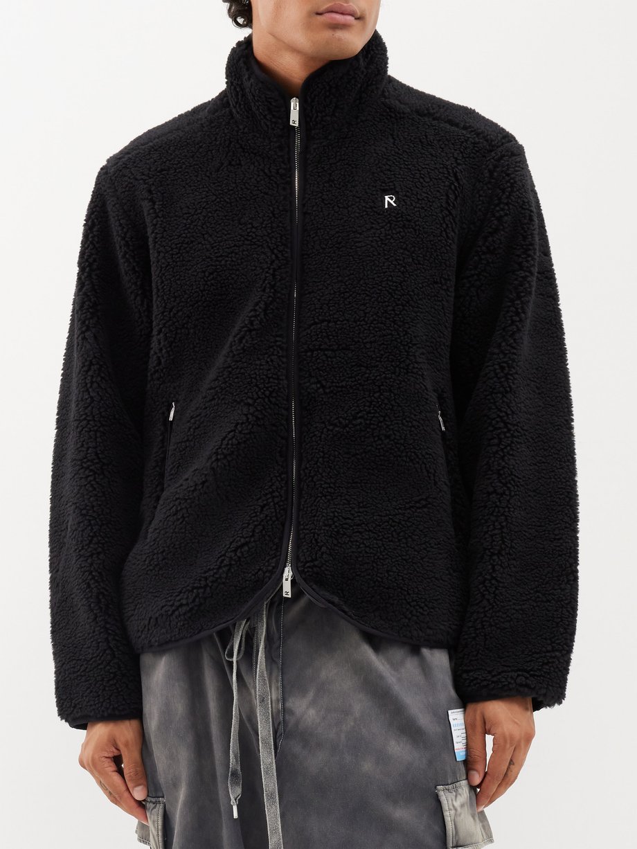 Black R-plaque fleece jacket | Represent | MATCHES UK