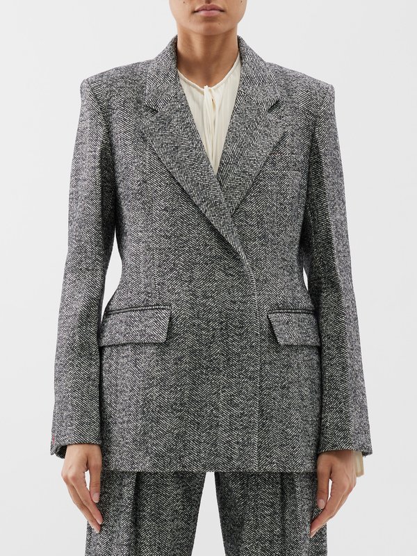 Victoria Beckham Single-breasted wool-blend blazer