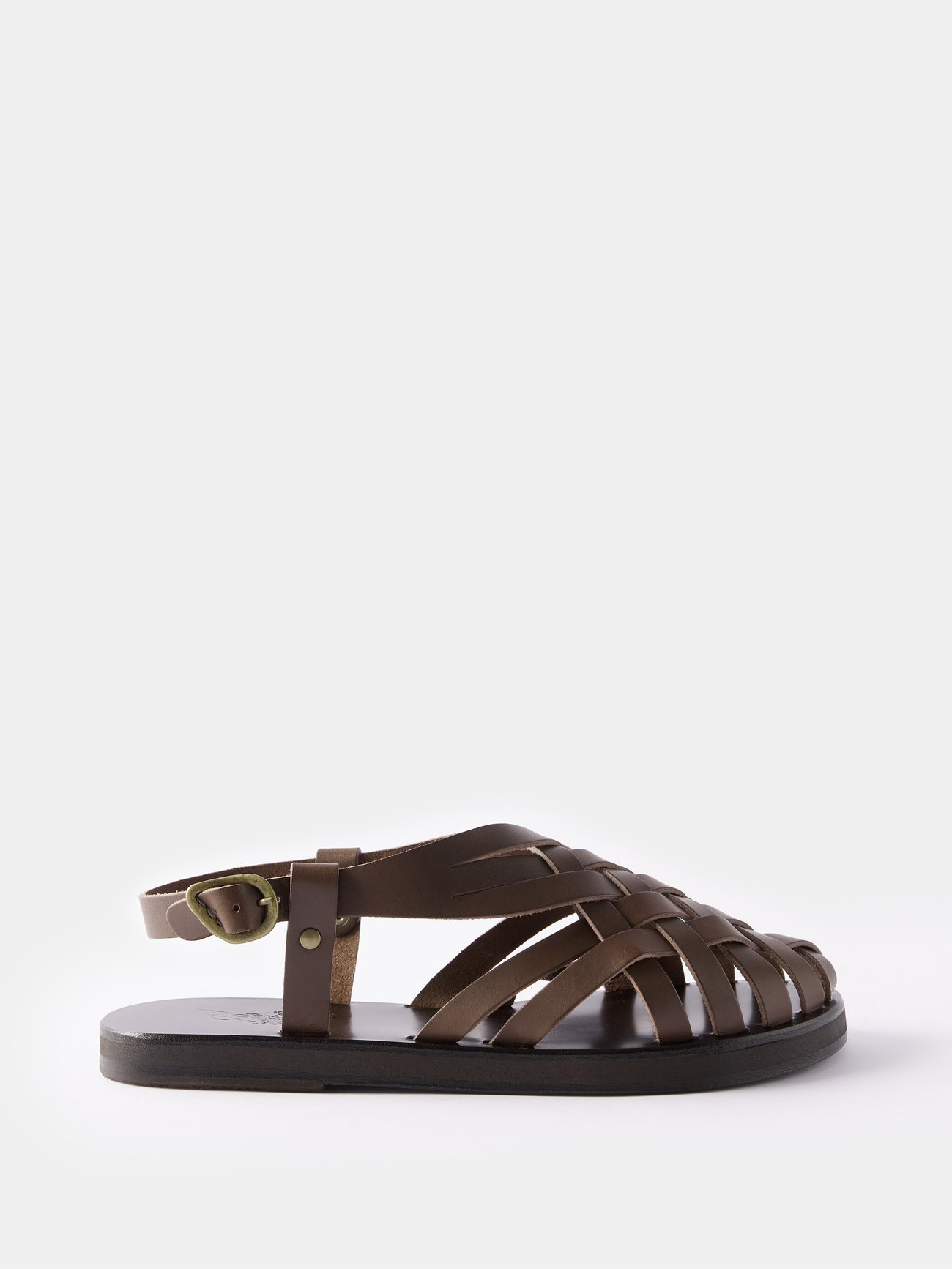 Leather sandals Ancient Greek Sandals Brown size 37 EU in Leather - 26326628