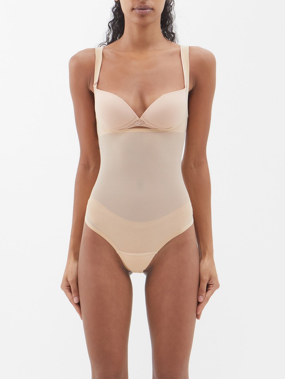 Beige Body en tulle Forming Strong, Wolford