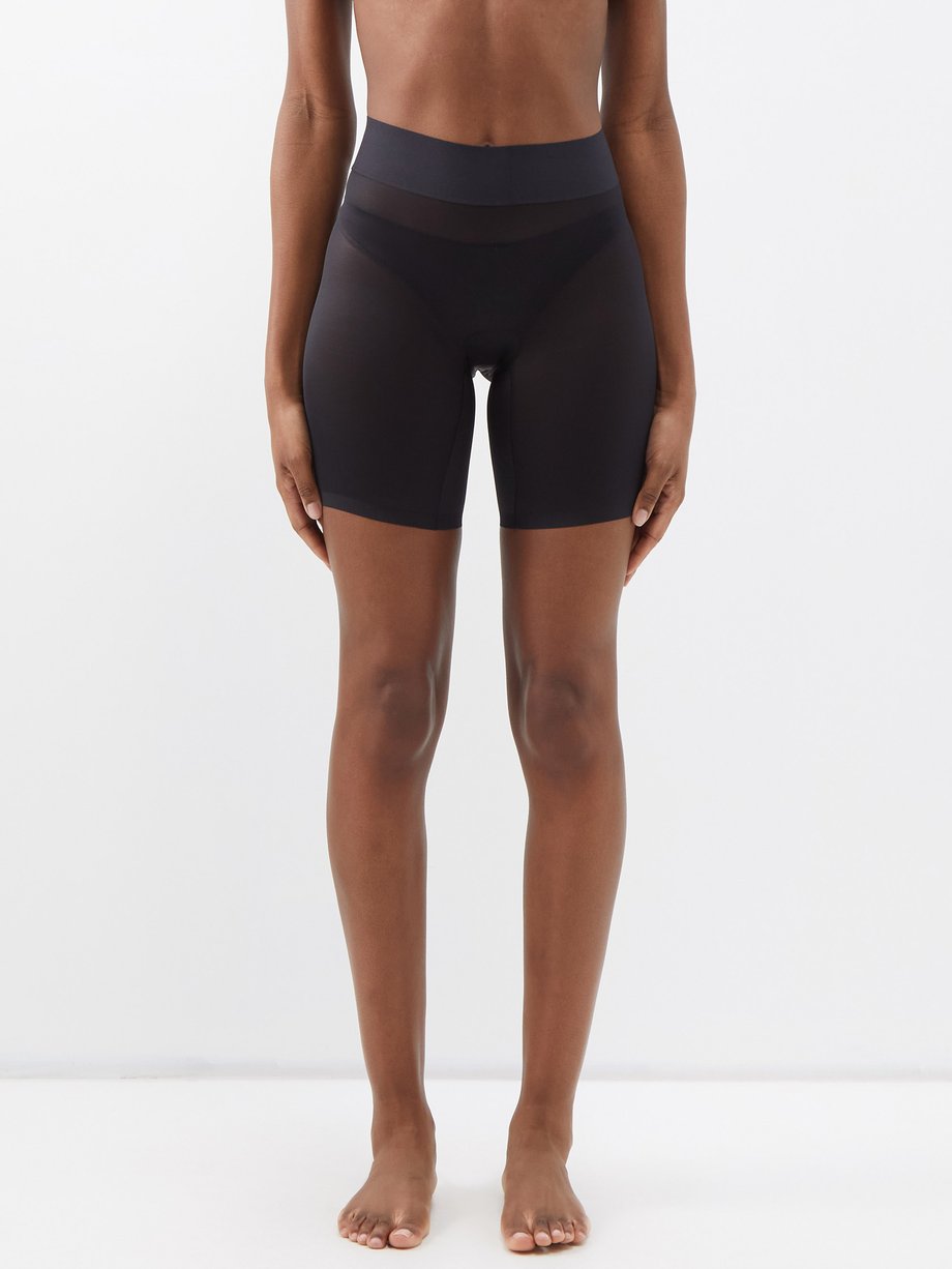 Black Touch Control sheer shorts, Wolford