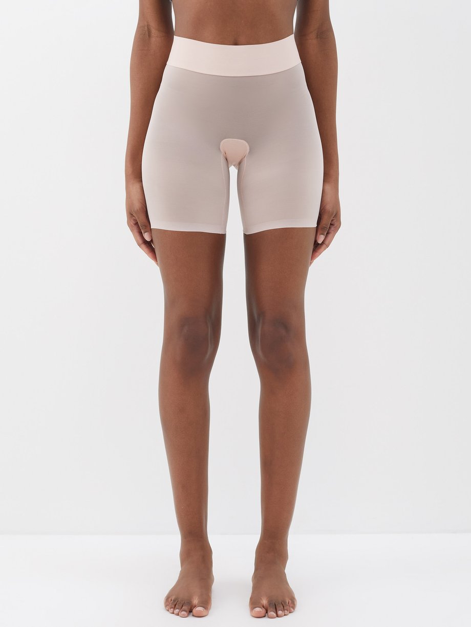 Pink Touch Control sheer shorts, Wolford