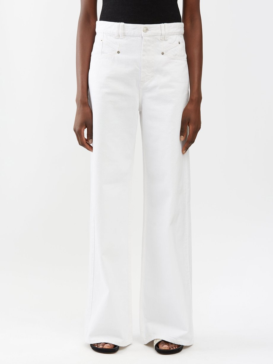 White Lemony wide-leg jeans | Isabel Marant | MATCHES UK