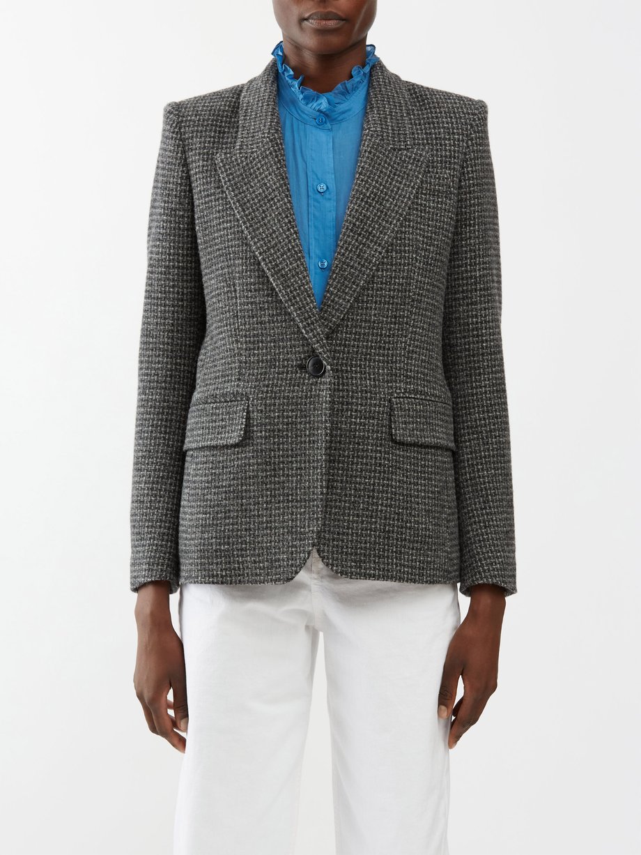 Grey Kerstin wool-tweed jacket | Marant Etoile | MATCHES UK